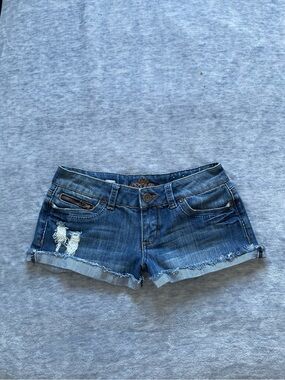Low Rise Almost Famous Distressed Booty Shorts